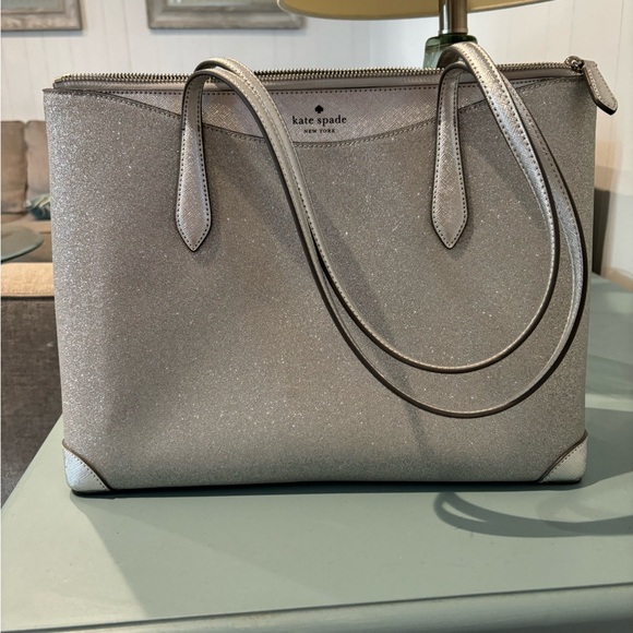 Silver Sparkle Kate Spade Tote - Picture 2 of 8